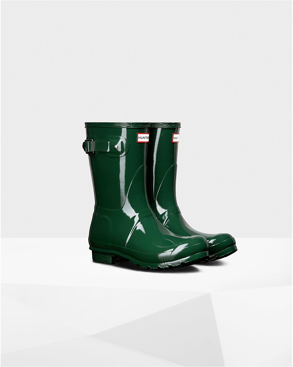 Galochas Curtas Hunter Feminina Verdes - Original Gloss - 64OLDWTMG